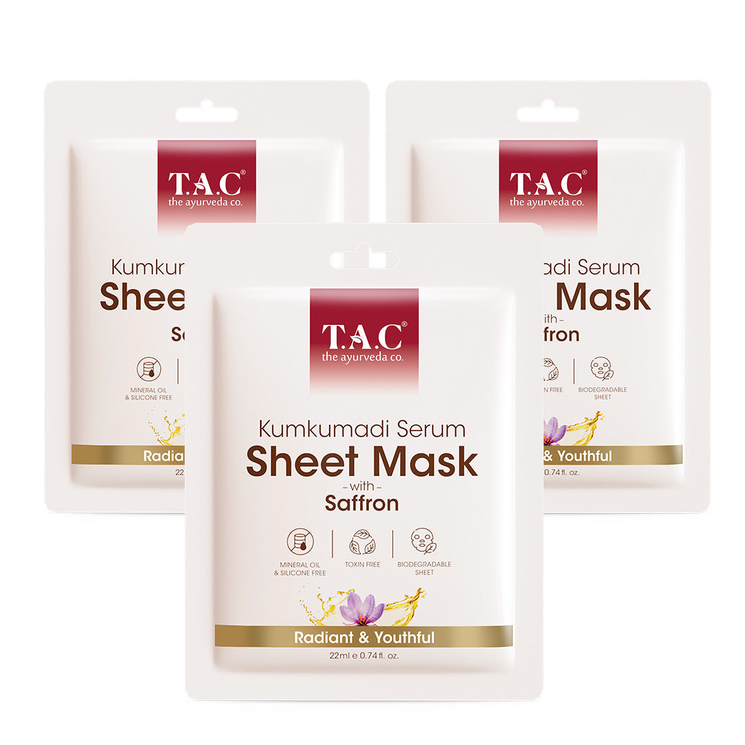 Kumkumadi Serum Sheet Mask (Pack of 3)