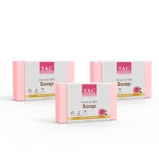 Ayurvedic Rose & Milk Soap (Pack of 3)