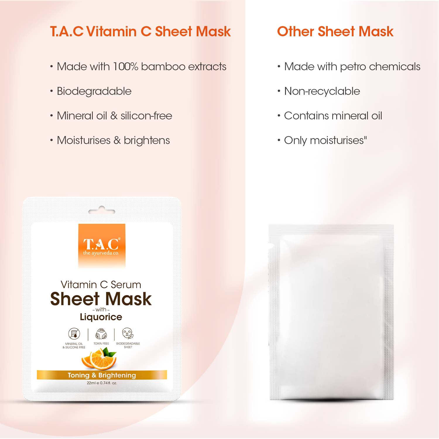 Vitamin C Serum Sheet Mask (Pack of 3)