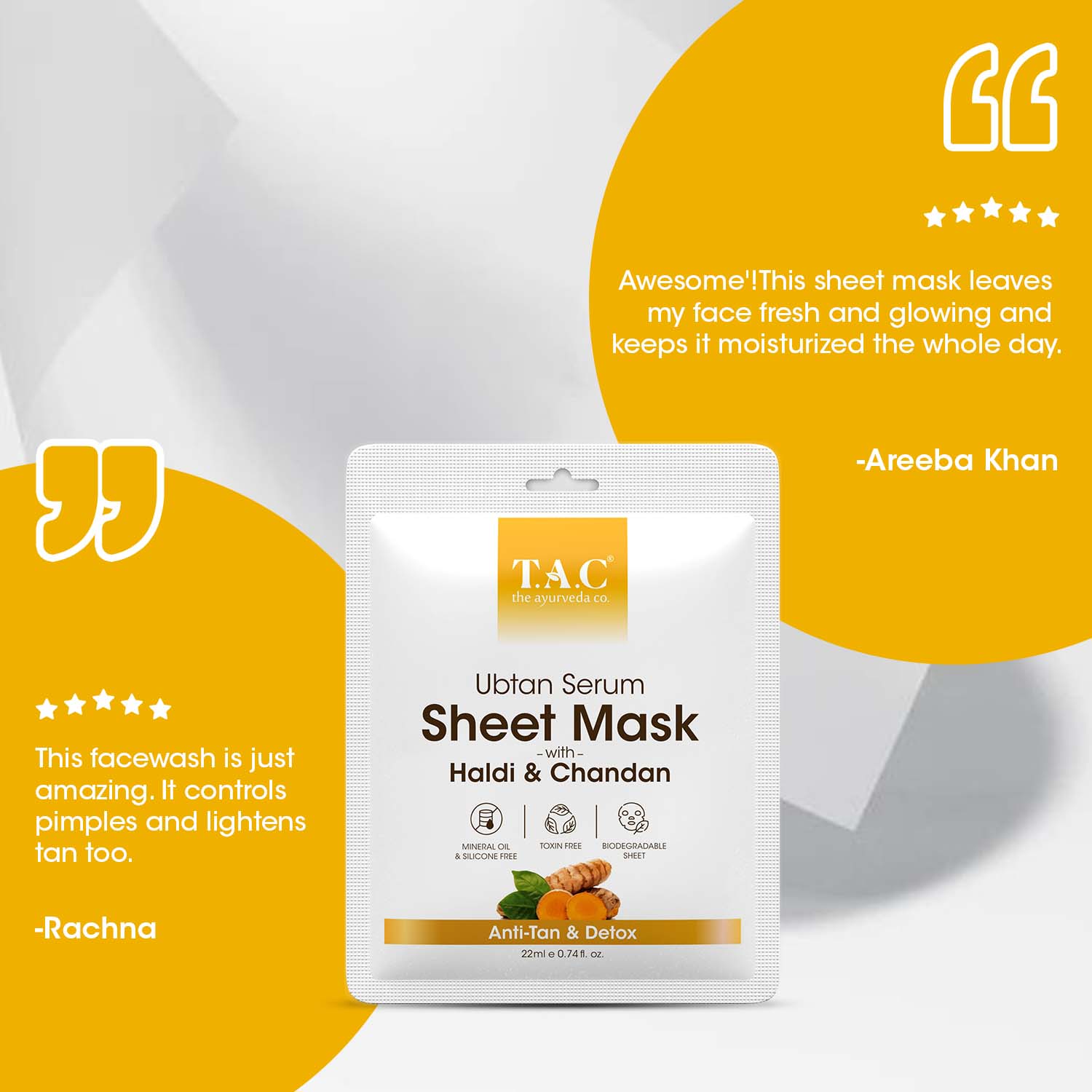 Ubtan Serum Sheet Mask (Pack of 3)