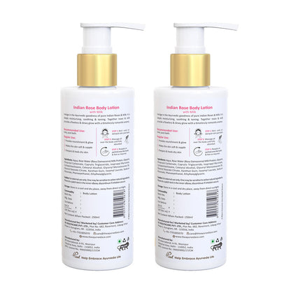 Indian Rose Body Lotion (Pack of 2)