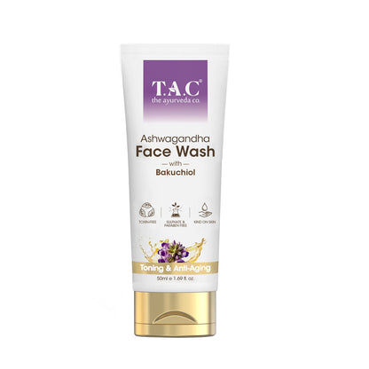 Ayurvedic Ashwagandha Face Wash with Bakuchiol, 50ml