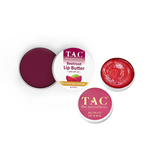 Ayurvedic Beetroot Lip Butter & Lip Scrub Combo