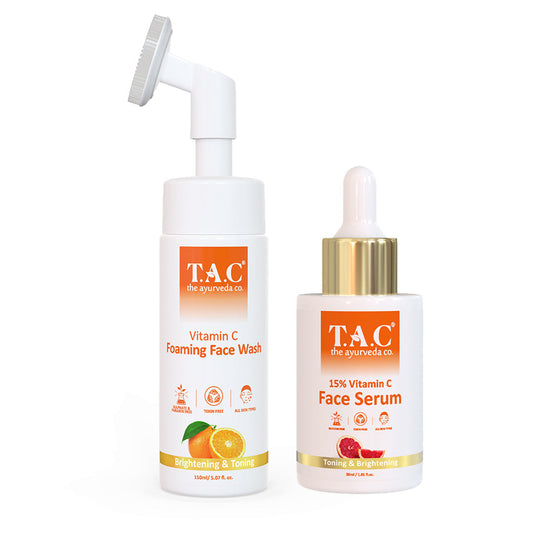 Ayurvedic Vitamin C Foaming Face Wash & Face Serum Combo